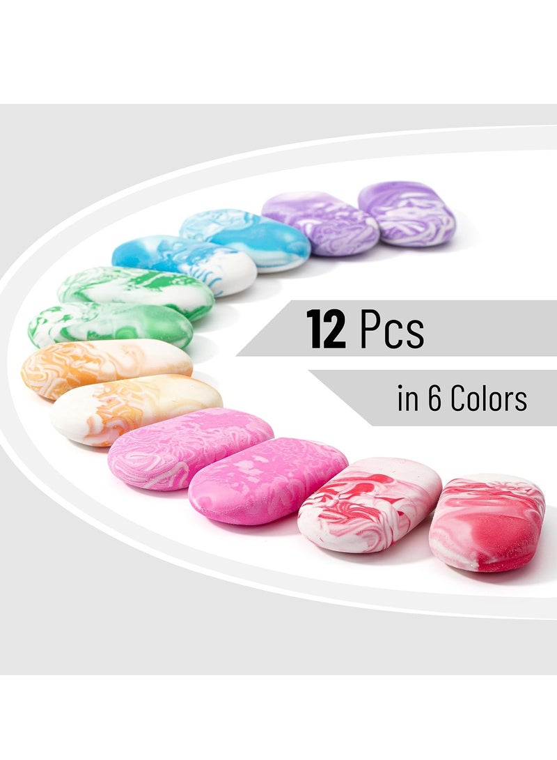 عام محايات، 12 عبوة، ممحاة قلم رصاص رخامية، محايات لأقلام الرصاص، محايات للمدرسة، ممحاة كبيرة، محايات للمدرسة، ممحاة مطاطية، محايات كبيرة للمدرسة - Image 2