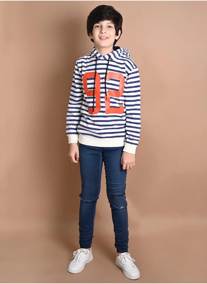 LILPICKS Stripes Printed Full Sleeve Sweatshirt