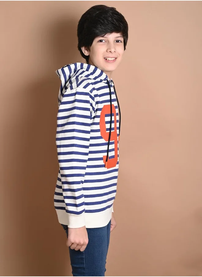LILPICKS Stripes Printed Full Sleeve Sweatshirt