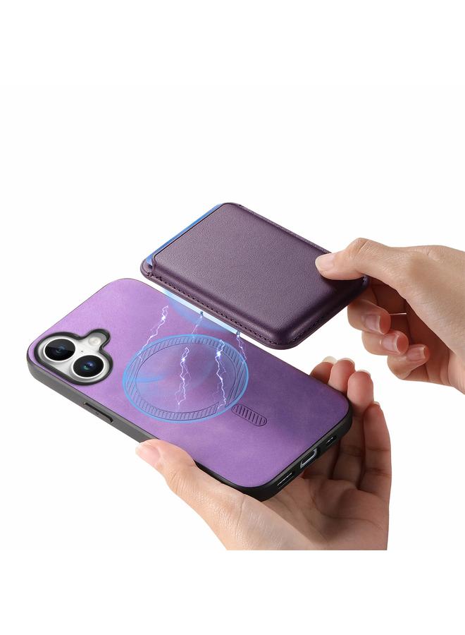 S-TOP Case For iPhone 16 Retro Magsafe Card Bag PU Back Cover Phone Case - Image 4
