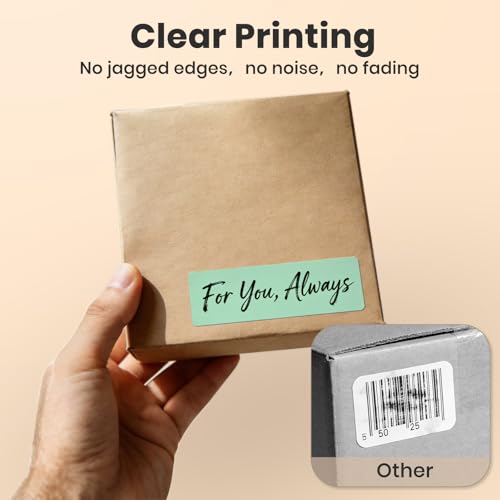 FINDAT 3×1 Inch Green Thermal Labels Vinyl Rectangle Waterproof Direct Printer Stickers Color Self-Adhesive File Folder Label for Name Logo DIY Barcodes Office Address 500 PCS - Image 4