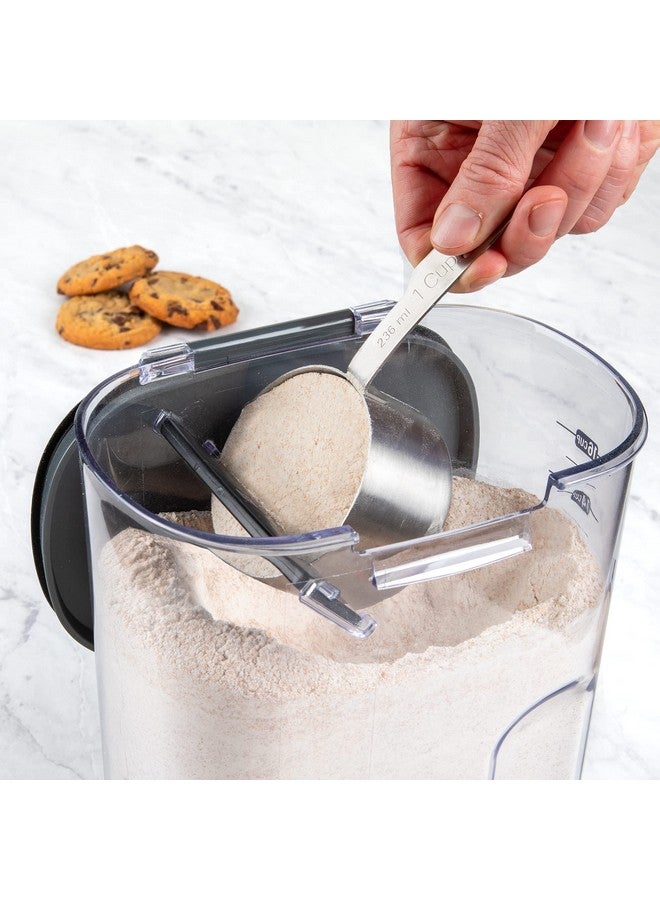Progressive International ProKeeper+ Clear Plastic Airtight Food Baker's Kitchen Storage Organization Container Canister Set with Magnetic Accessories, 2- Piece Set (Flour 4-Quart) - Image 3