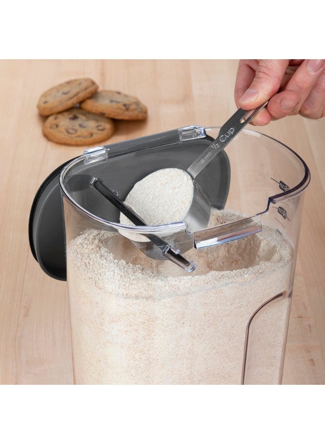 Progressive International ProKeeper+ Clear Plastic Airtight Food Baker's Kitchen Storage Organization Container Canister Set with Magnetic Accessories, 2- Piece Set (Flour 4-Quart) - Image 2