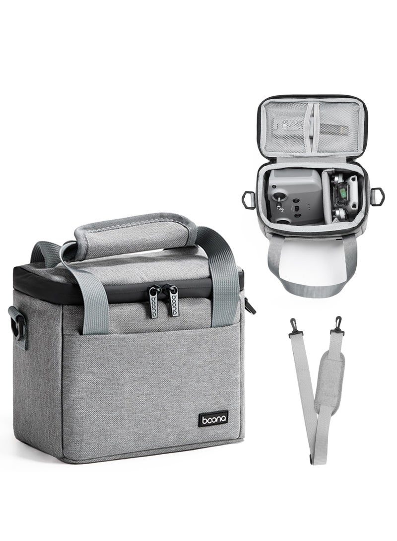 Excefore Travel Carrying Case for DJI Mini 4K/Mini 4/Mini 2 SE, Portable Small Shoulder Bag for DJI Drone and Controller Accessories, Waterproof Oxford Drone Storage Bag with Should Strap Handle (Grey) - Image 1