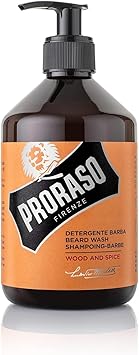 proraso غسول لحية بروراسو برائحة الخشب والتوابل 500 مل شامبو لحية معطر يلين ويغذي وينظف الشوائب بلطف مصنوع في إيطاليا - Image 1