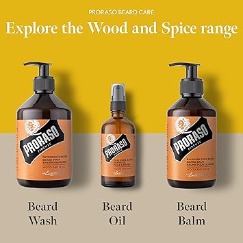 proraso غسول لحية بروراسو برائحة الخشب والتوابل 500 مل شامبو لحية معطر يلين ويغذي وينظف الشوائب بلطف مصنوع في إيطاليا - Image 4