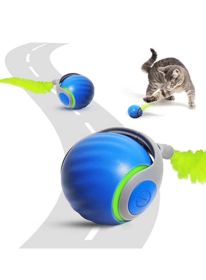 كرة ألعاب تفاعلية للقطط، ألعاب تفاعلية أوتوماتيكية للقطط المنزلية، يمكن استخدامها على السجاد، ألعاب تعمل بالحركة لإبقاء قططكم مشغولة. - Image 1