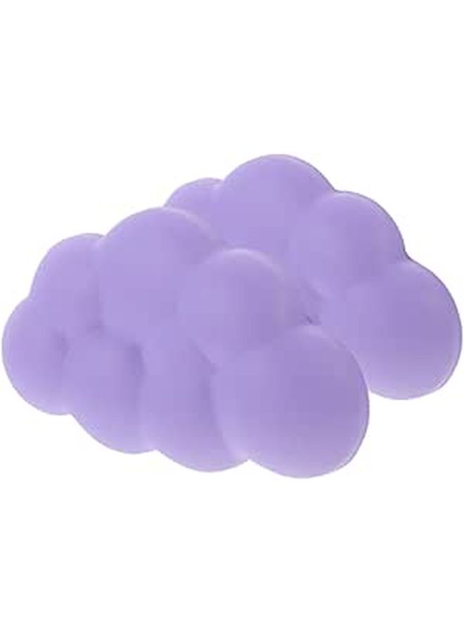 2pcs Purple Cloud Keyboard Wrist Rest Set Non Slip Comfortable Wrist Pad For Computer Keyboard And Desk Use Ergonomic Hand Support For Office Typing - Image 1