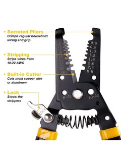 Generic 7in Wire Stripper 10-22 AWG Cutter Crimper, Copper Wire Stripping Tool And Multi-Function Hand Tool, Professional Handle Design And Refined Craftsmanship  - Image 4