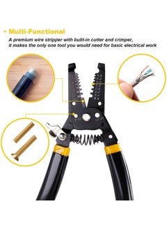 Generic 7in Wire Stripper 10-22 AWG Cutter Crimper, Copper Wire Stripping Tool And Multi-Function Hand Tool, Professional Handle Design And Refined Craftsmanship  - Image 2