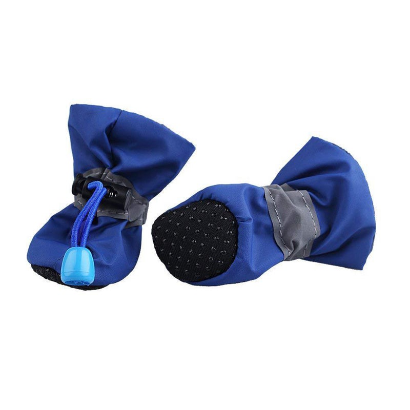 4pcs Anti-skid Pet Shoe Rain Boots Dog Foot Cover Thick Plush Dog Boots Sole Pet Shoes ( Size 2） - Image 1