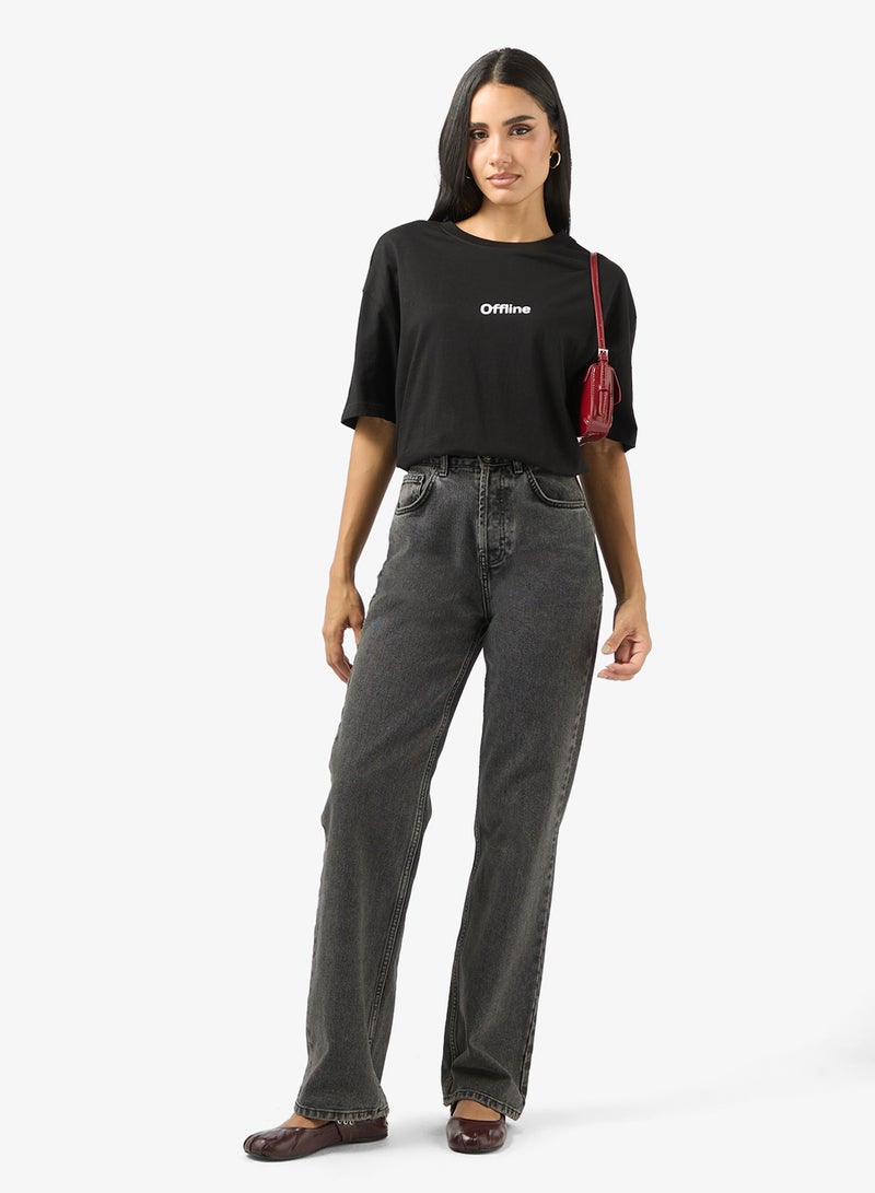 Ginger Crew Neck Slogan T-Shirt - Image 4