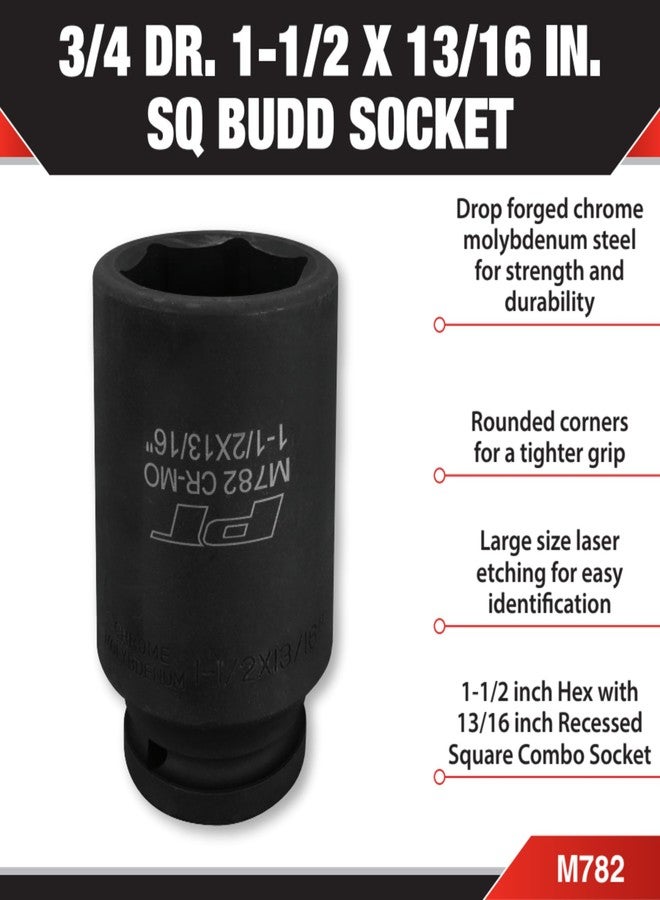 بيرفورمانس تول أداة الأداء M782 مقبس برغي مربع مقاس 3/4 بوصة 1-1/2 بوصة × 13/16 بوصة لمهام إصلاح وصيانة السيارات الشاقة - Image 2