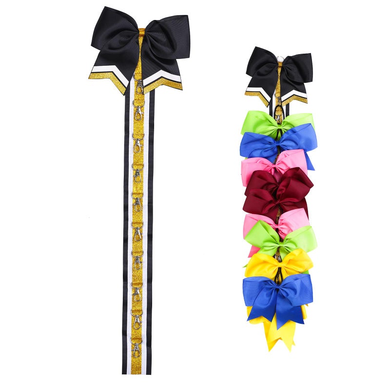 Hipcheer Handmade Cheer Bows Holder Wall Hanger for Cheerleading Teen Girls High School College Sports