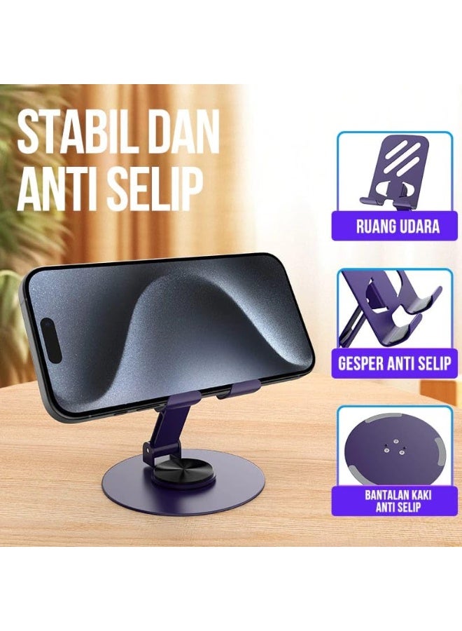 Zm-0116 Foldable Phone Holder for Office and Kitchen, Adjustable Tablet Stand Suitable for All Phones - Image 3
