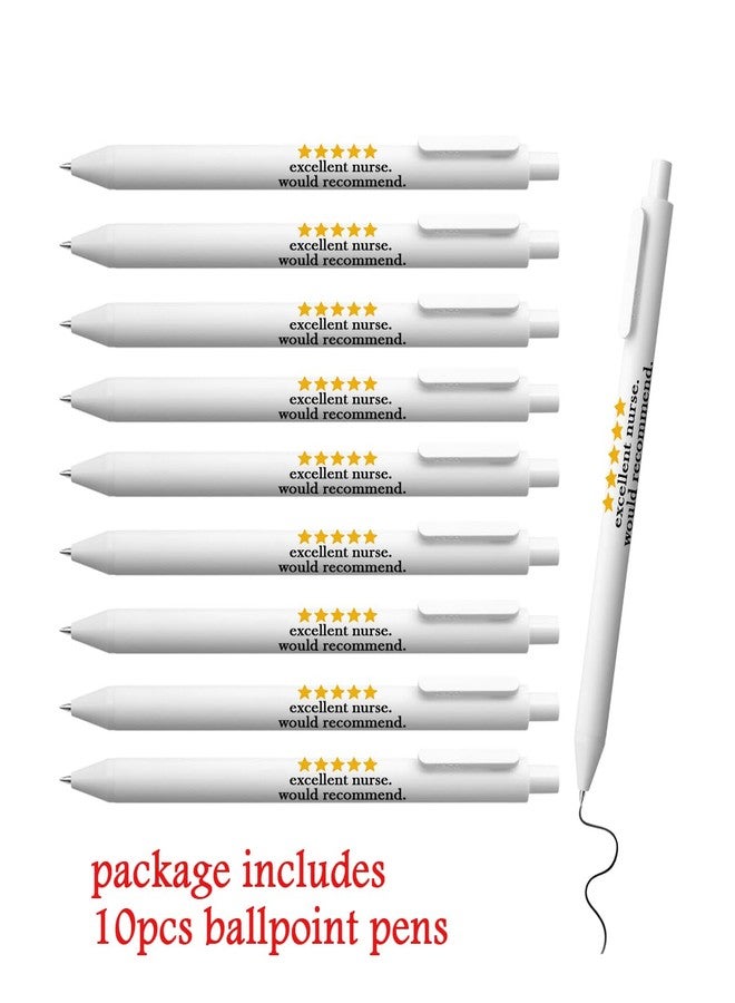 SEBMNOO Excellent Nurse Pens Ballpoint Pen, Black Ink Ballpoint Pens Birthday Gifts for Women Men, Nurse Teacher Appreciation Gifts in Bulk, Mothers Day, Christmas Presents for Her, Smooth Writing - Image 3