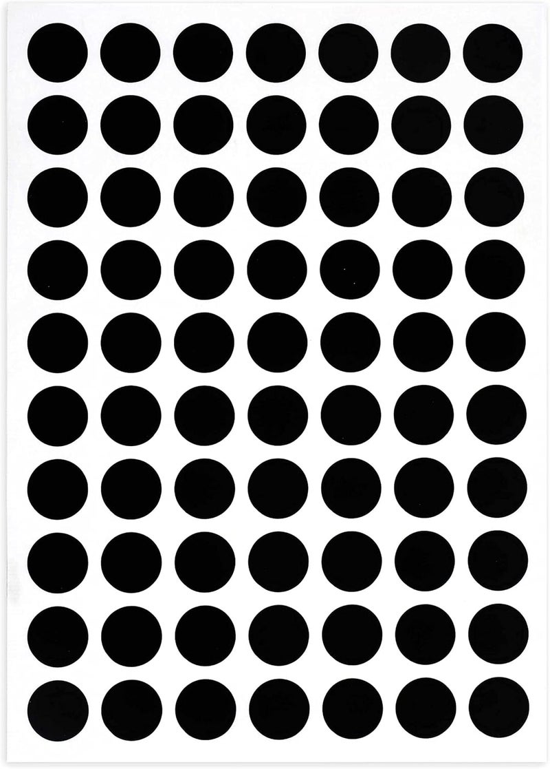 PARLAIM 1050 PCS 3/4 Inch Black Circle Stickers, 15 Sheets, 0.75" Round Color Coding Dot Sticker Labels - Image 1