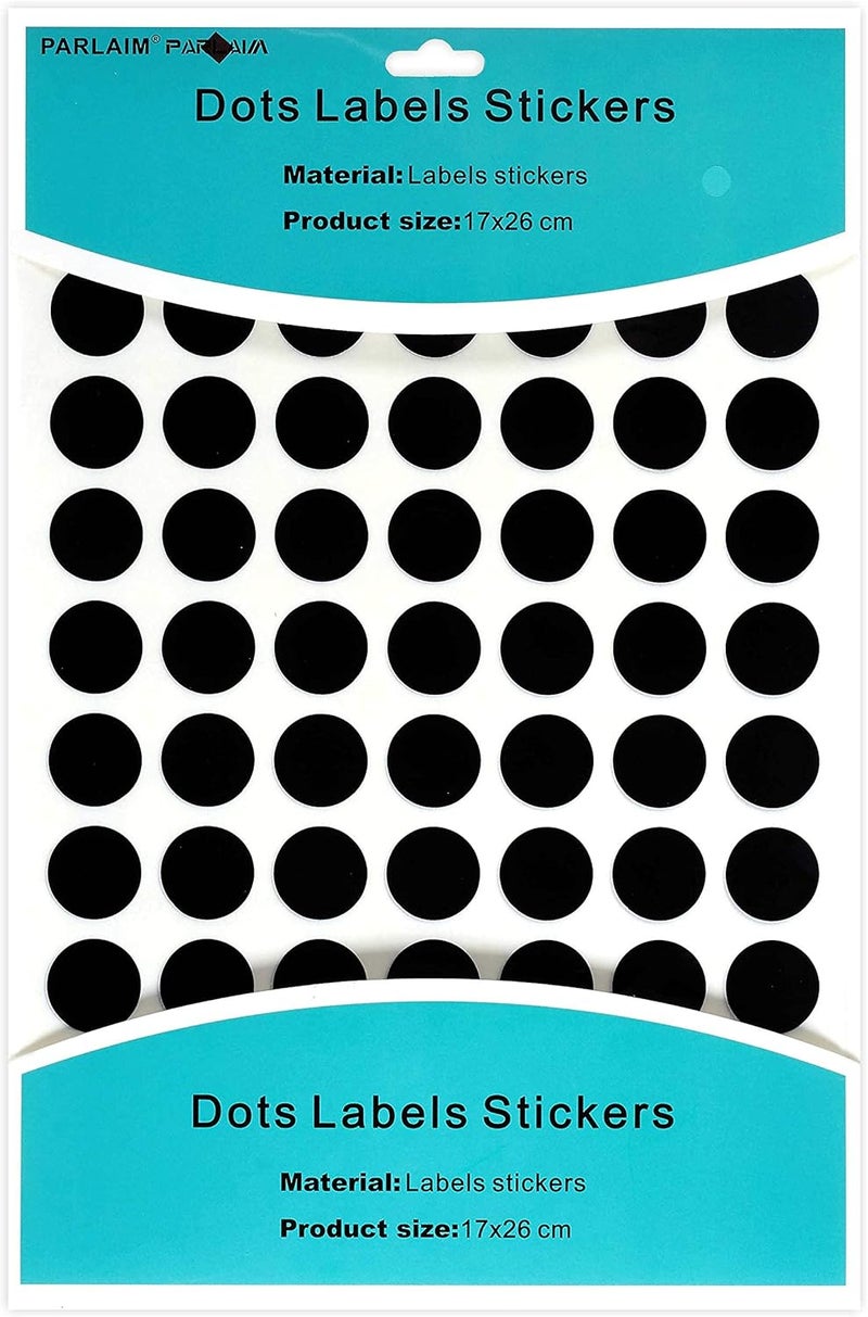 PARLAIM 1050 PCS 3/4 Inch Black Circle Stickers, 15 Sheets, 0.75" Round Color Coding Dot Sticker Labels - Image 2