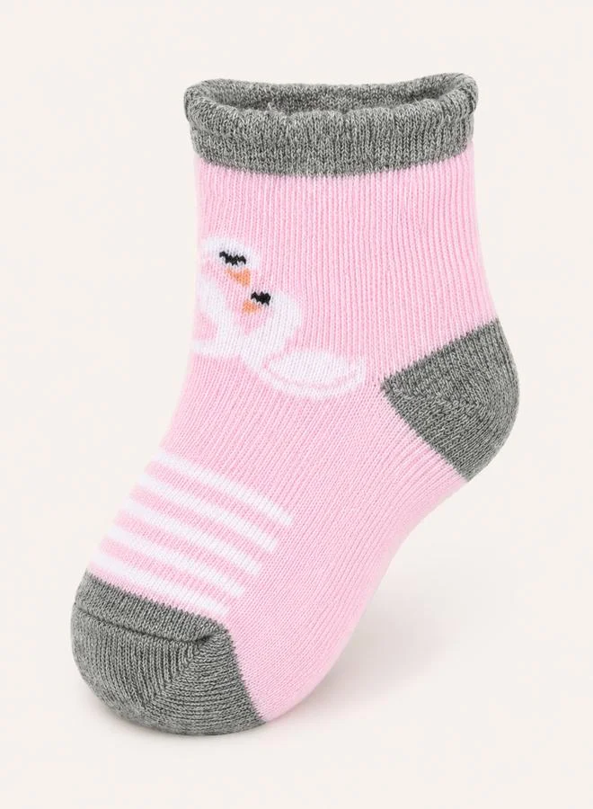 Mothers Choice Baby 3 Pairs Anti Slip Cotton Socks Gift Box Set - 6-12M