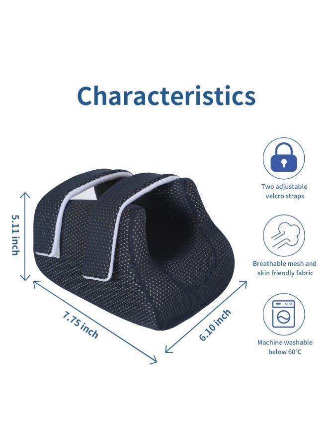 Ehucon Heel Protector Bed Sore Pillow Cushion for Pressure Sores,Heel protection Foot Wedge Pillow for Bedridden Patients Supplies, Ankle Pillow Heel Protectors for Heel Pain (Pack of 1 count,Navy) - Image 2
