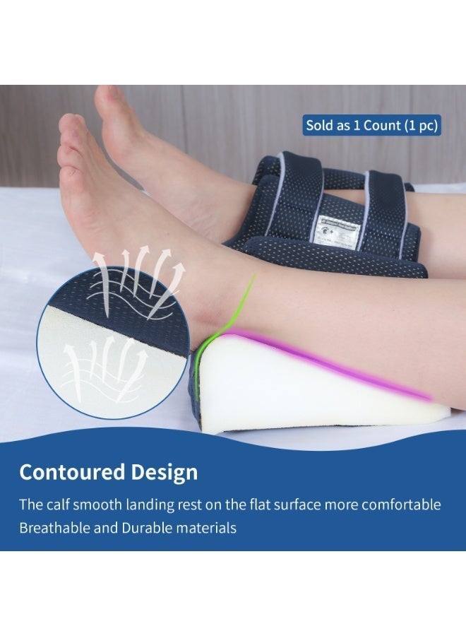 Ehucon Heel Protector Bed Sore Pillow Cushion for Pressure Sores,Heel protection Foot Wedge Pillow for Bedridden Patients Supplies, Ankle Pillow Heel Protectors for Heel Pain (Pack of 1 count,Navy) - Image 4