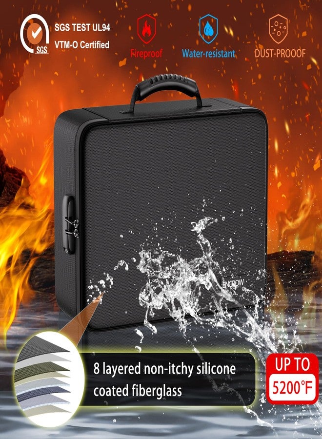 ENGPOW 5200℉ Soft Case Fireproof Document Box with Lock,Fireproof Box with 25 Colorful Pocket Accordion File Folder,Fireproof Water Resistant Safe File Organizer Storage for Important Documents - Image 4