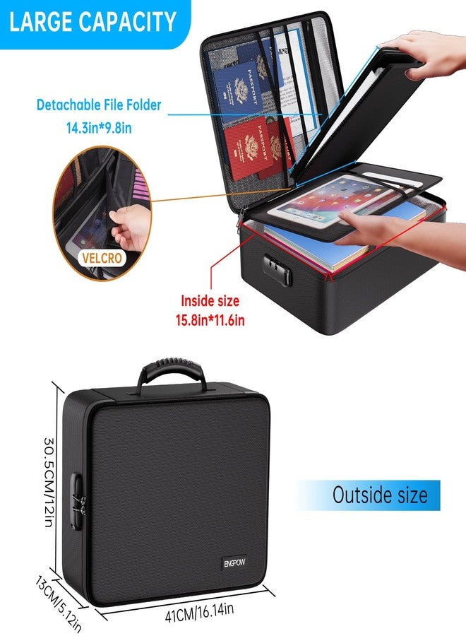 ENGPOW 5200℉ Soft Case Fireproof Document Box with Lock,Fireproof Box with 25 Colorful Pocket Accordion File Folder,Fireproof Water Resistant Safe File Organizer Storage for Important Documents - Image 5