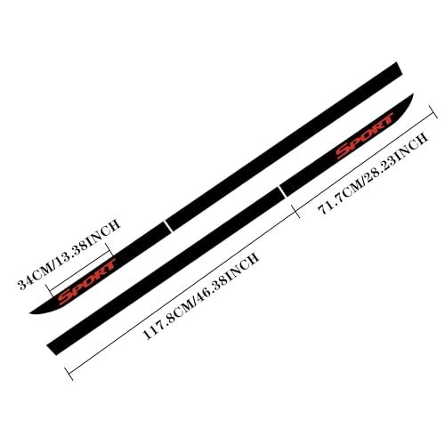 TOMALL تومال 1 زوج ملصق شريط جانبي للسيارة متوافق مع هيونداي سوناتا الجيل العاشر 2019-2023 زينة رسومات سباق رياضي من الفينيل (أسود لامع) - Image 2