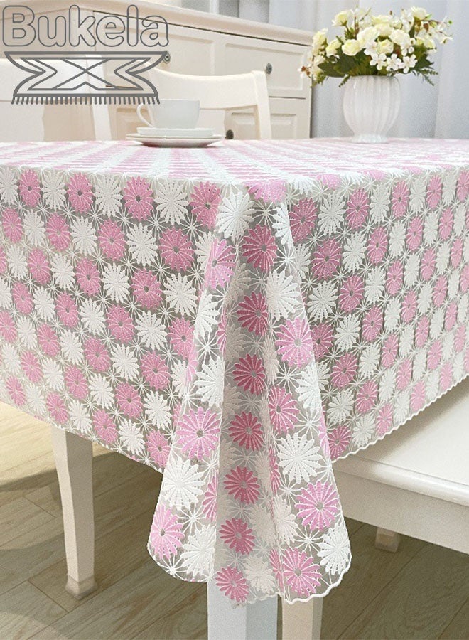 Bukela Waterproof PVC Rectangle Tablecloth 135x180cm - Wipe Clean, Durable Plastic Dining Table Cover ,Perfect for Indoor & Outdoor Use - Image 1