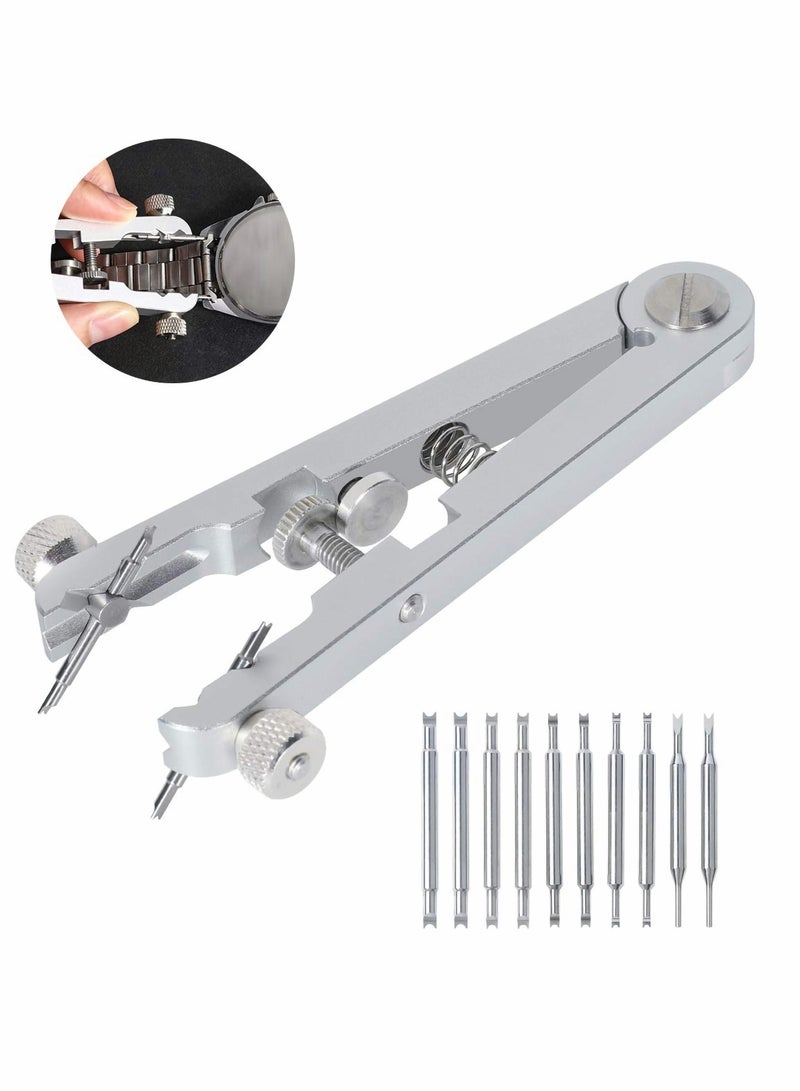 Watch Repair Kit - Spring Bar Plier Set with 10 Durable Tips & Tweezers for Easy Strap Removal - Image 1