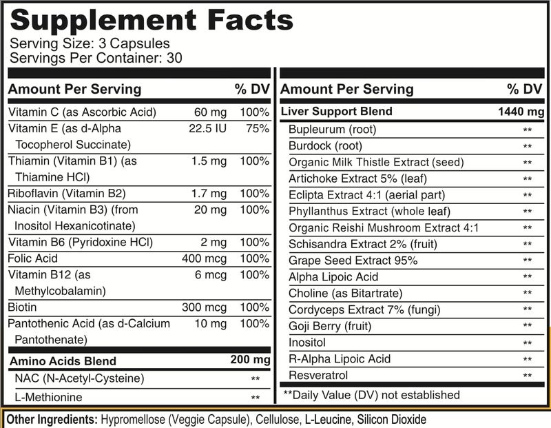 drinkwel Revil for Liver Health  Support  90 Vegetarian Capsules  with Milk Thistle NAC Artichoke Burdock Vitamin C  GlutenFree - Image 3