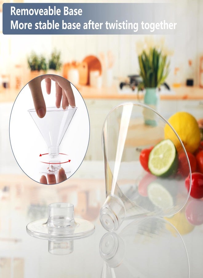 Belinlen 50 Count 5oz Plastic Martini Glasses for Parties, Disposable Martini Glasses, Mini Dessert Cups Cocktail Glasses for Wedding Party Bowl Wine Ice Cream(Clear Hard Plastic) - Image 5