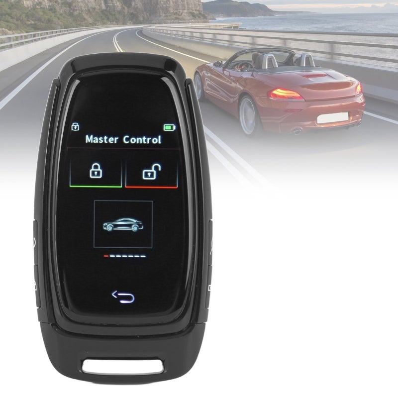 Car Smart LCD Key Touch Screen Bluetooth 5.0 Connection Keyless Entry Smooth Touch for One Button Start Models Black - Image 4