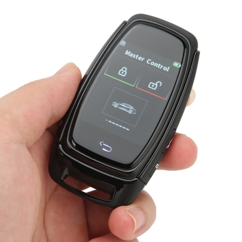 Car Smart LCD Key Touch Screen Bluetooth 5.0 Connection Keyless Entry Smooth Touch for One Button Start Models Black - Image 2