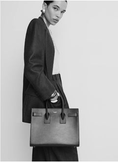 Yves Saint Laurent SAC DE JOUR Women's Handbag – Black Grained Leather Top Handle Bag  - Image 4