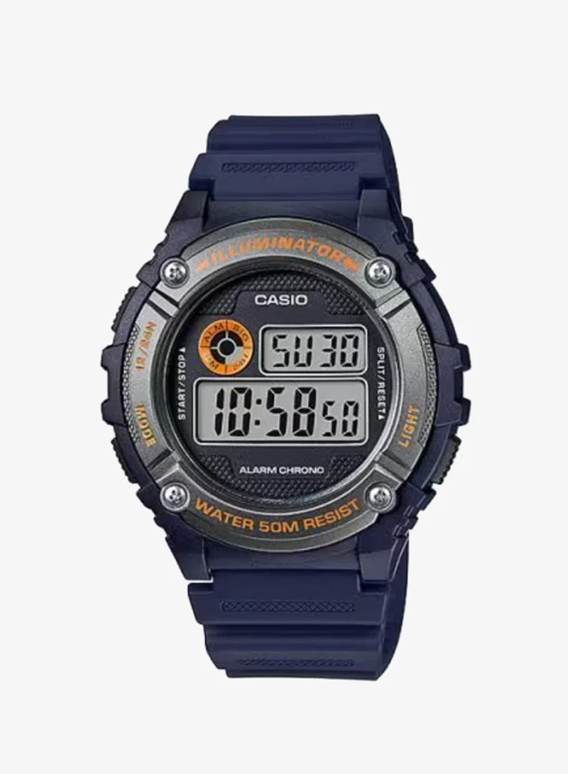 CASIO Men's Resin Digital Watch W-216H-2BVDF - 46 mm
