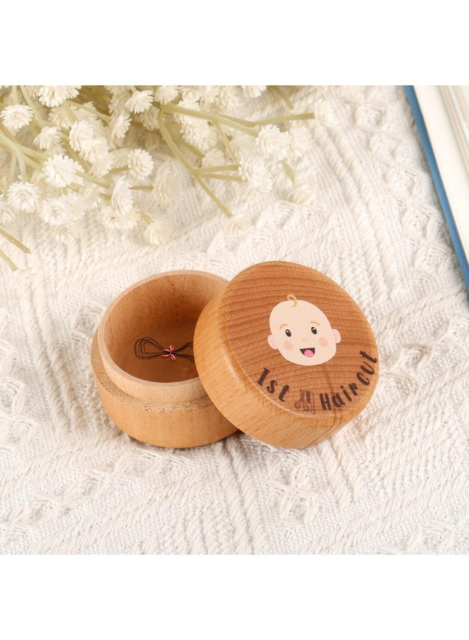 PEUTIER Baby's First Hair Keepsake Box, Wooden Fetal Hair Collection Box Cute Hair Keepsake Box Baby Keepsake Box for Baby Shower Birthday Gift - Image 4