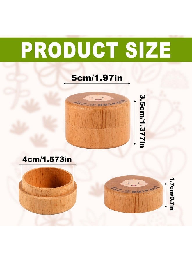 PEUTIER Baby's First Hair Keepsake Box, Wooden Fetal Hair Collection Box Cute Hair Keepsake Box Baby Keepsake Box for Baby Shower Birthday Gift - Image 2