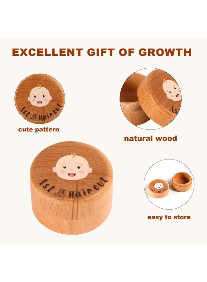 PEUTIER Baby's First Hair Keepsake Box, Wooden Fetal Hair Collection Box Cute Hair Keepsake Box Baby Keepsake Box for Baby Shower Birthday Gift - Image 3