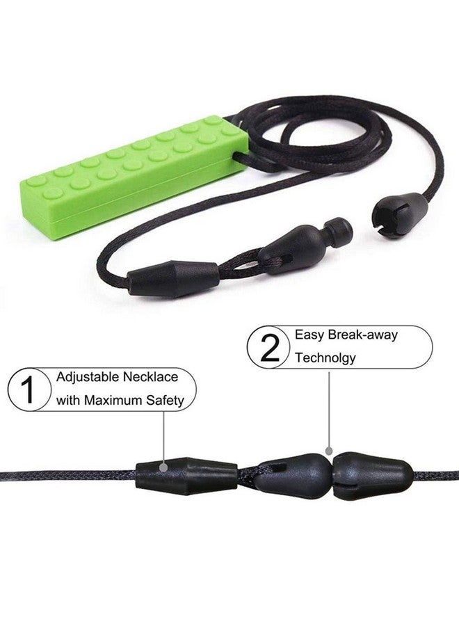 seeway Chew Necklace, Sensory Chew Necklace Bundle for Kids with Teething, ADHD, Autism, Biting Needs, Oral Motor Chewy Teether, Silicone Necklace Made from Food Grade Silicone Safety, for Boys&Girls(5 PCS) - Image 4