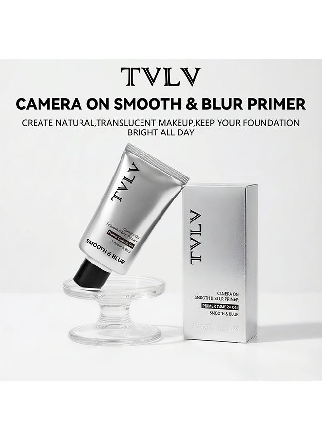 TVLV Camera On Smooth & Blur Primer - Professional Makeup Base for Flawless Finish, Gentle for Sensitive Skin, Creates Natural Translucent Look - Image 2