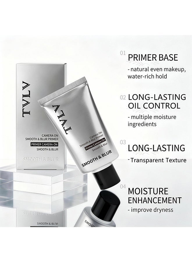 TVLV Camera On Smooth & Blur Primer - Professional Makeup Base for Flawless Finish, Gentle for Sensitive Skin, Creates Natural Translucent Look - Image 4