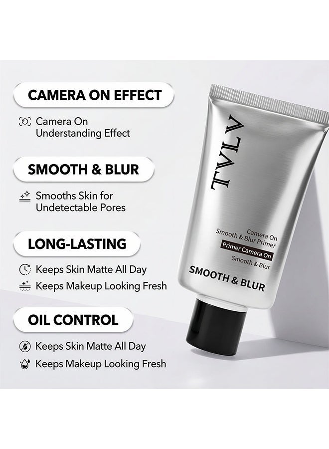 TVLV Camera On Smooth & Blur Primer - Professional Makeup Base for Flawless Finish, Gentle for Sensitive Skin, Creates Natural Translucent Look - Image 3