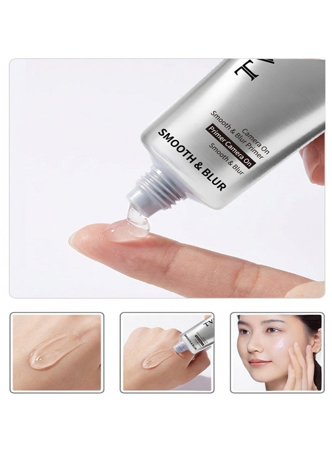 TVLV Camera On Smooth & Blur Primer - Professional Makeup Base for Flawless Finish, Gentle for Sensitive Skin, Creates Natural Translucent Look - Image 5