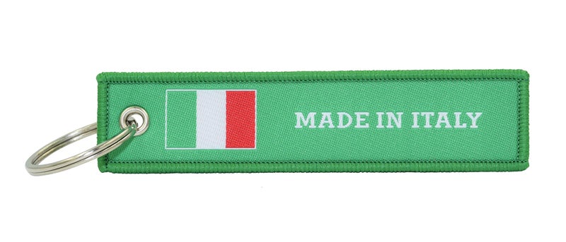 Great 1 Products Italian Flag Made In Italy Keychain Tag with Key Ring Keys Cars Motorcycles Gifts EDC