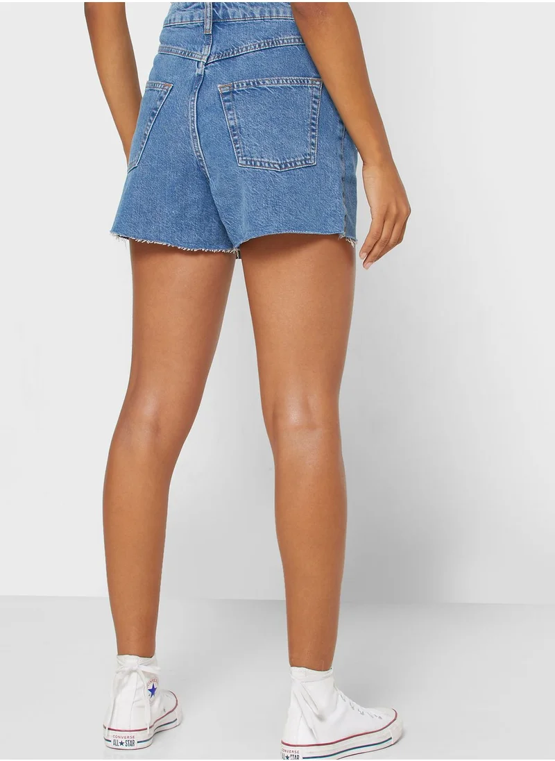 TOPSHOP Denim Mini Shorts