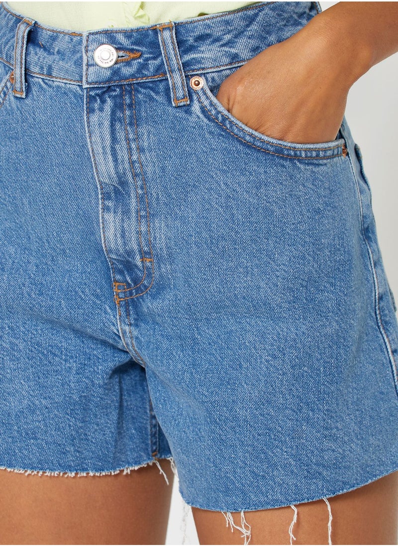 TOPSHOP Denim Mini Shorts  - Image 3