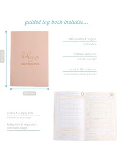 pearhead Pearhead Baby Daily Log Book, Fill in Pages, Track Your Newborn Baby’s Schedule, Daily Tracker for New Parents, Keepsakes for New Moms  - Image 2