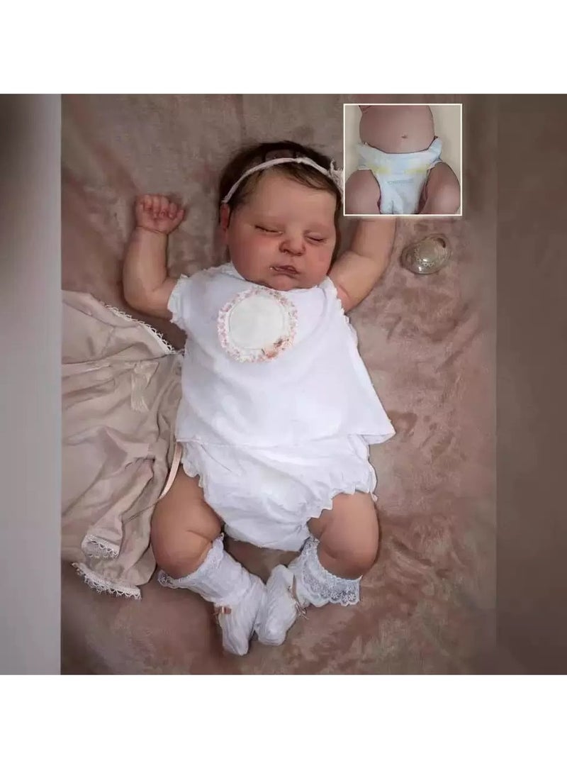CUNUUDOOL 49cm Realistic Doll, Handcrafted With Exquisite Painting, Featuring 3d Skin Texture And Realistic Details. This High-Quality Realistic Doll Is Suitable For Both Children's Toys And Adult Collectors. - Image 1