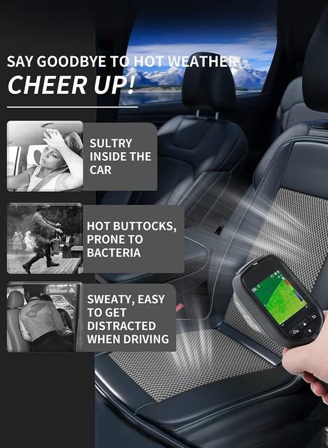 XiuWoo Cooling Car Seat Cushion 1 Fans, 12V Cooling System for Summer Driving Cooling Seat Covers for All Car Seats, 2 Cooling Levels Breathable Seat Cover Air Cooler - Image 2